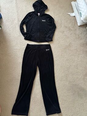 Juicy Couture Black Velour Lounge Set